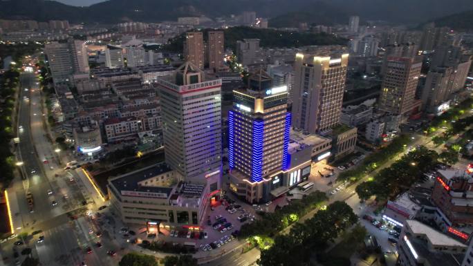 台州温岭民泰银行夜景航拍DJI_0911