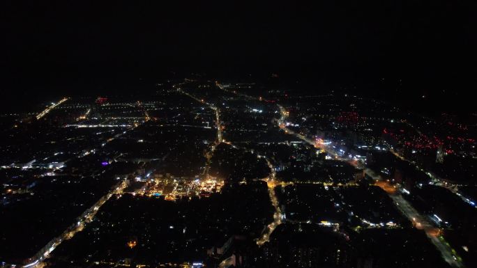 高空城市夜景上升1