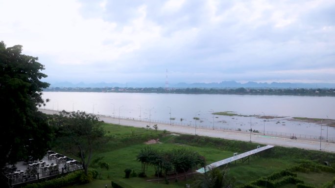 泰国Nakhon Panom的湄公河景色