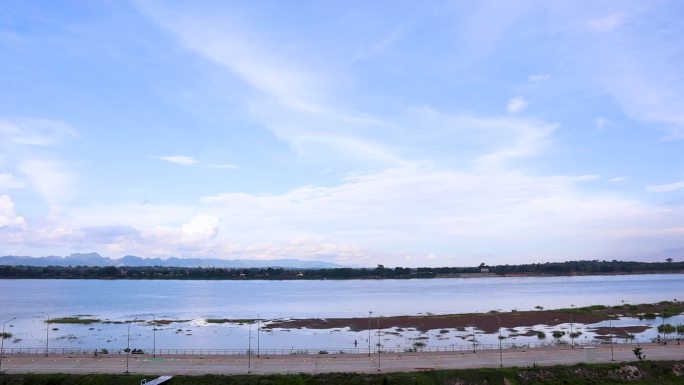 泰国Nakhon Panom的湄公河景色