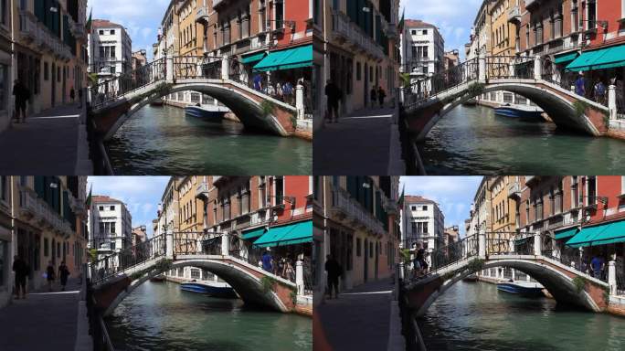 威尼斯运河上的桥。意大利