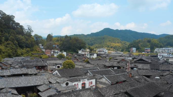 航拍福建培田古村落