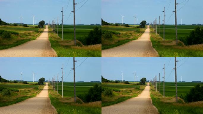 风力涡轮机乡村道路