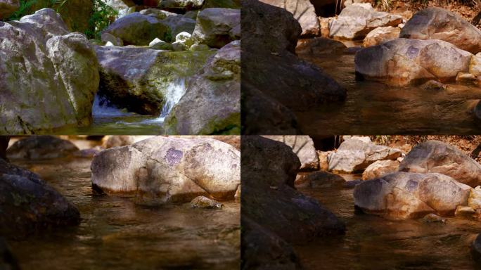 岩石溪流意境镜头