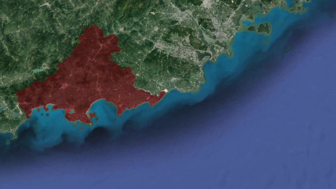 广东汕尾卫星地图