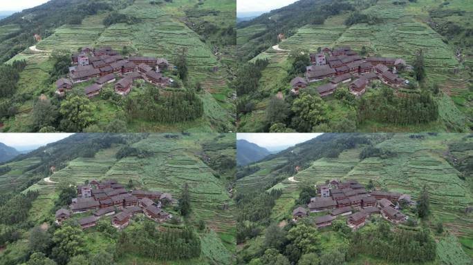 广西龙胜龙脊风景区寨子民宿风光