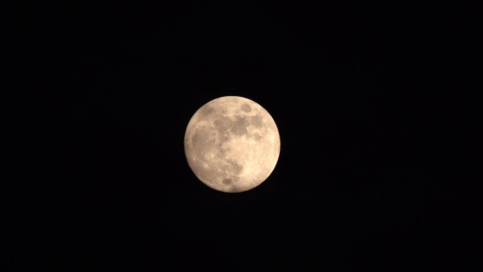 夜空 4k金色的月亮 月圆