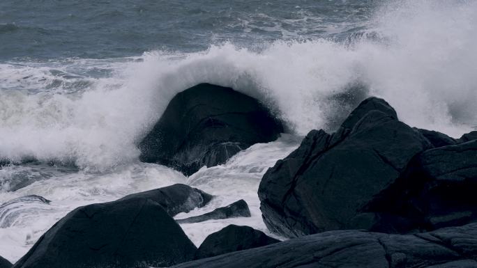 海浪礁石高速摄影