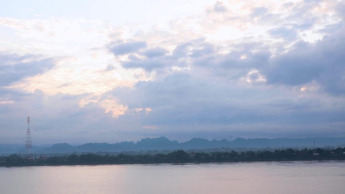 泰国Nakhon Panom的湄公河景色