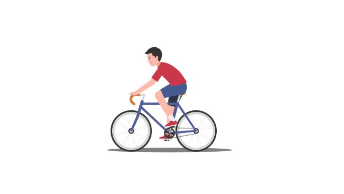 骑自行车mg动画ae模板