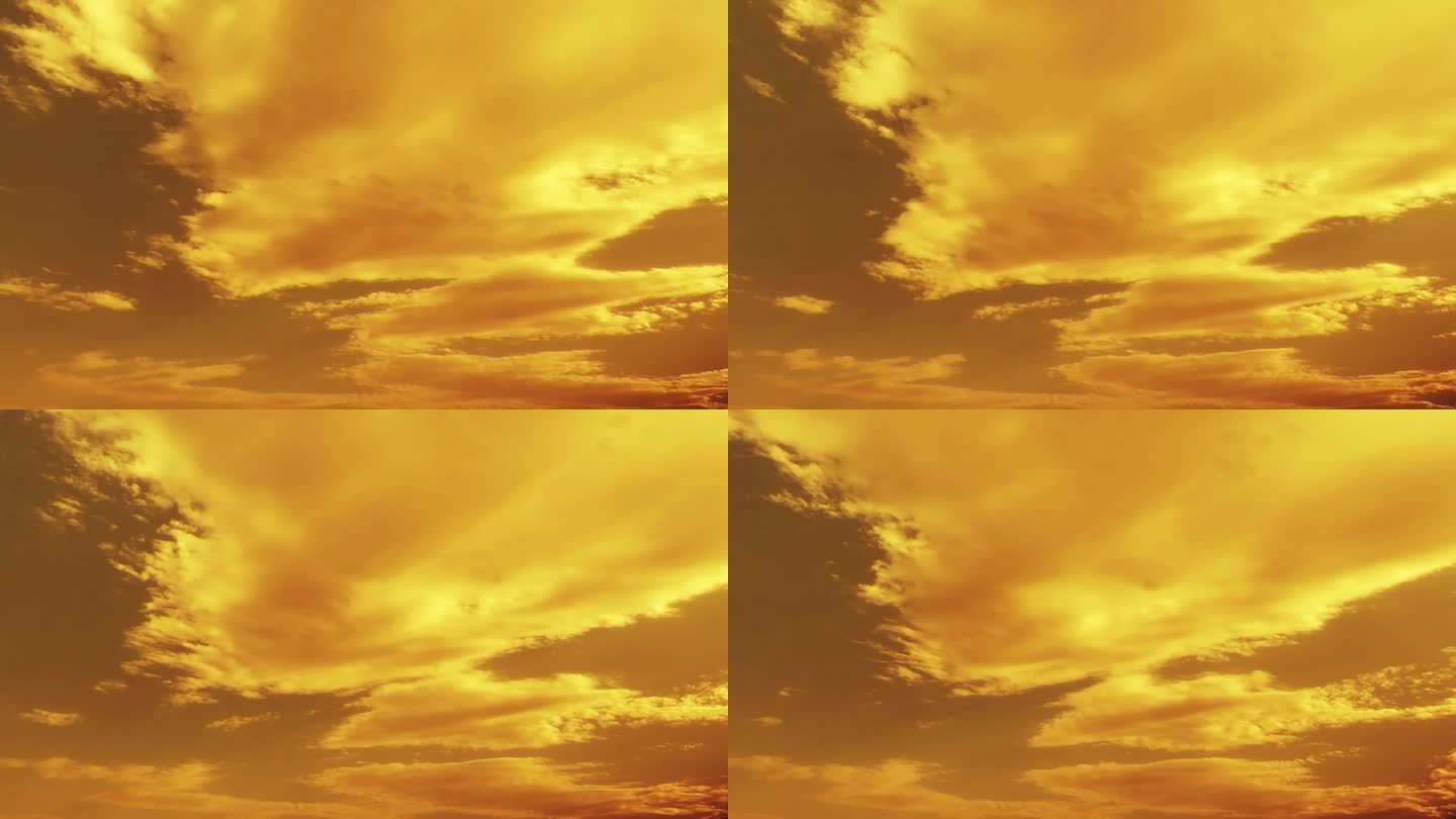 【HD天空】奇异云层梦幻金色云层温暖云絮