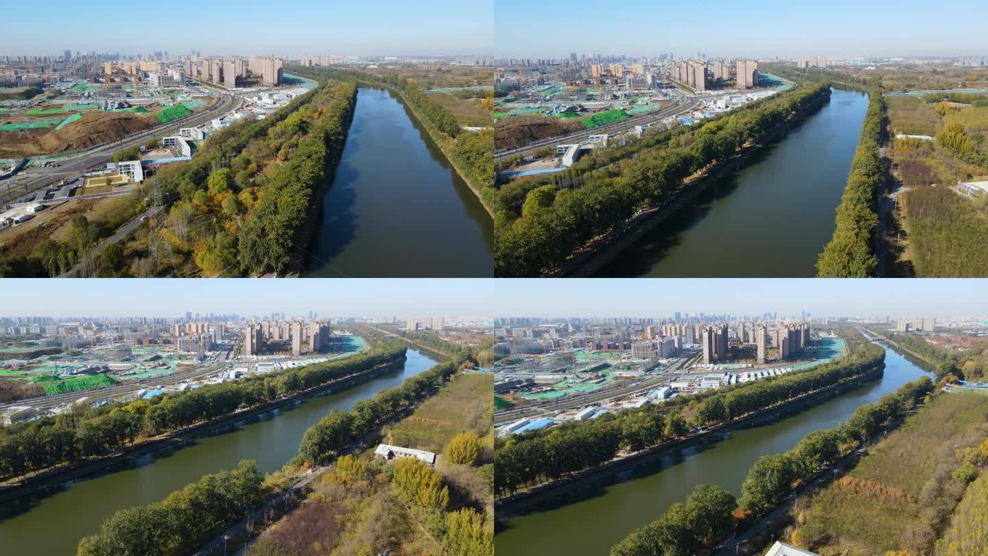 航拍北京城市副中心工程建设工地-2