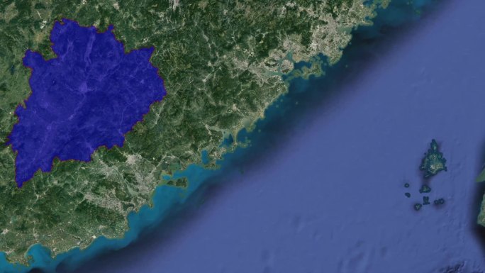 广东梅州卫星地图