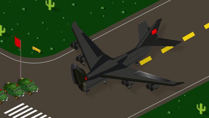MG国防教育——运输战机——跑道动画
