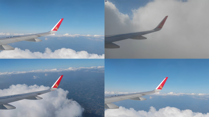 飞机高空飞行进入云层