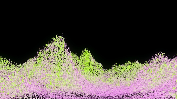 【4K时尚空间】春天花海意象山体粒子移动