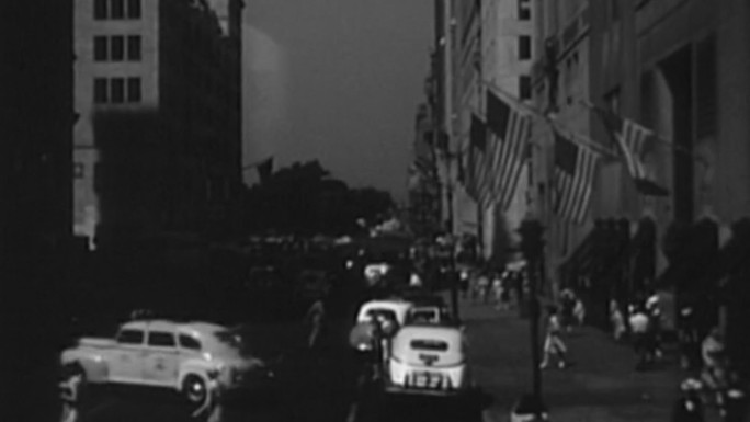 四十年代的美国街道白宫