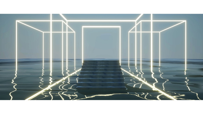 【4K时尚空间】时空之门意境虚幻建筑艺术