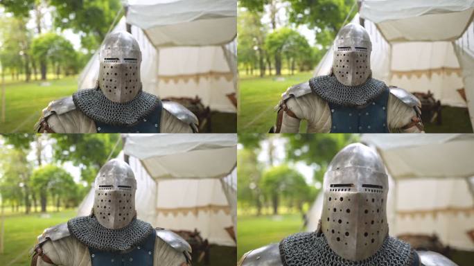 中世纪时代的骑士盔甲