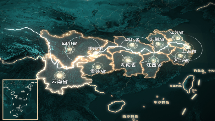 长江流域经济带科技地图