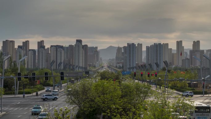 山西大同恒安街迎宾桥云涌延时