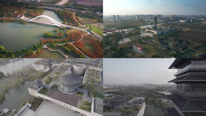 航拍扬州中国大运河博物馆4K+D-LOG