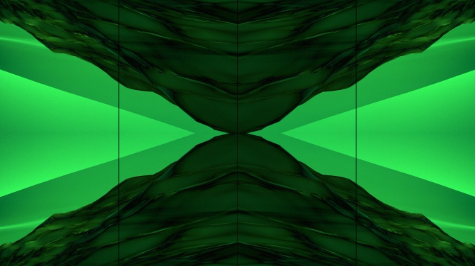 【4K时尚背景】荧绿对称艺术抽象优雅视觉