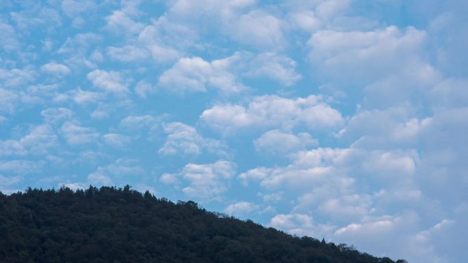 【6K天空延时】蓝天白云山峰延时