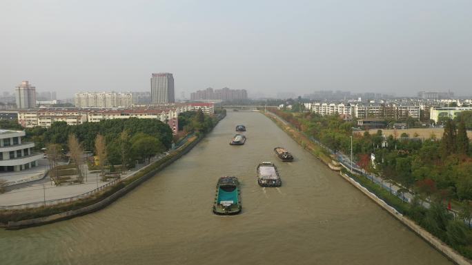 航拍苏州京杭运河