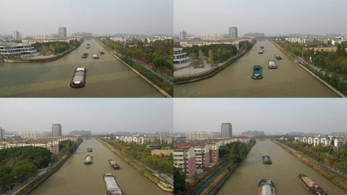 航拍苏州京杭运河