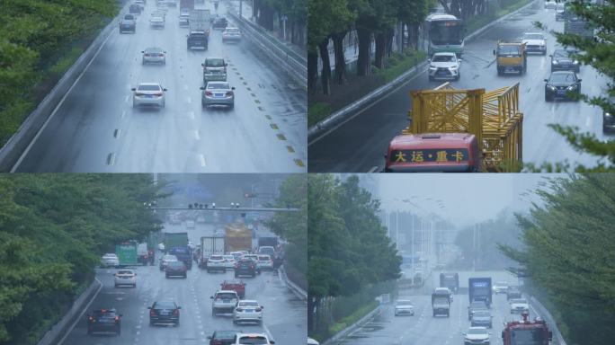 阴雨天雾天城市车流2