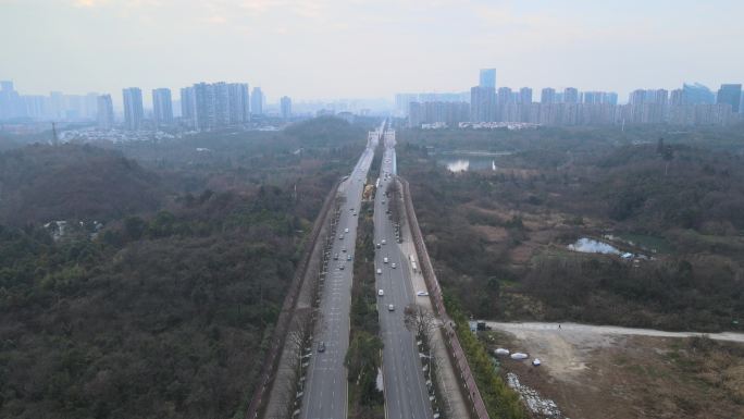 贵阳观山东路交通航拍