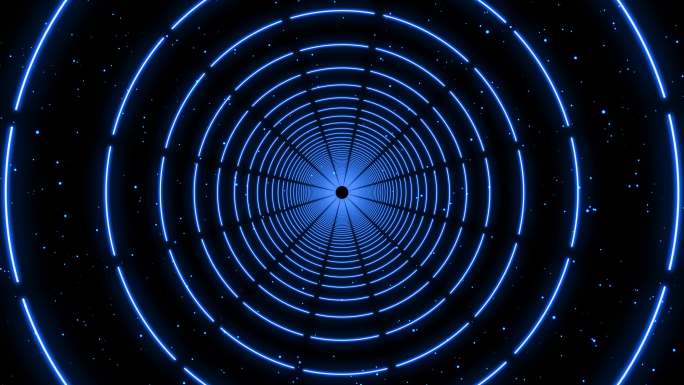 4K蓝色圆形粒子空间14