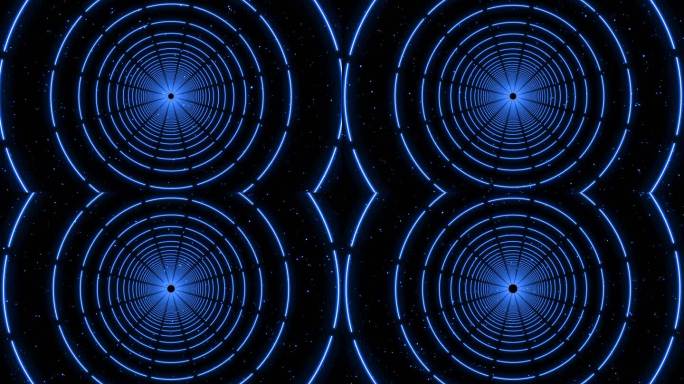 4K蓝色圆形粒子空间14