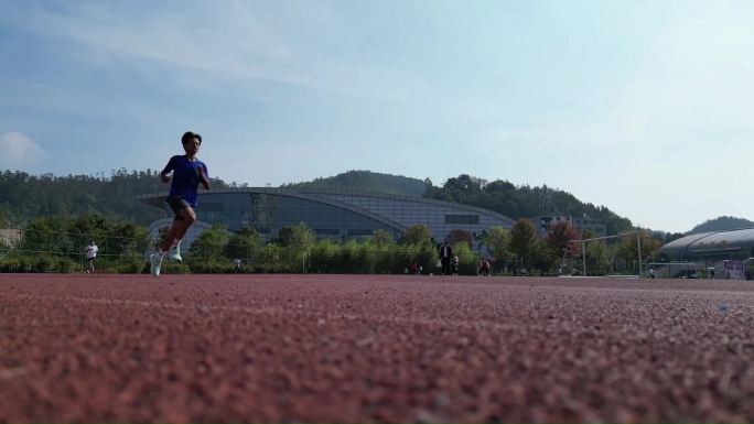 多组校园奔跑励志慢镜头脚步特写