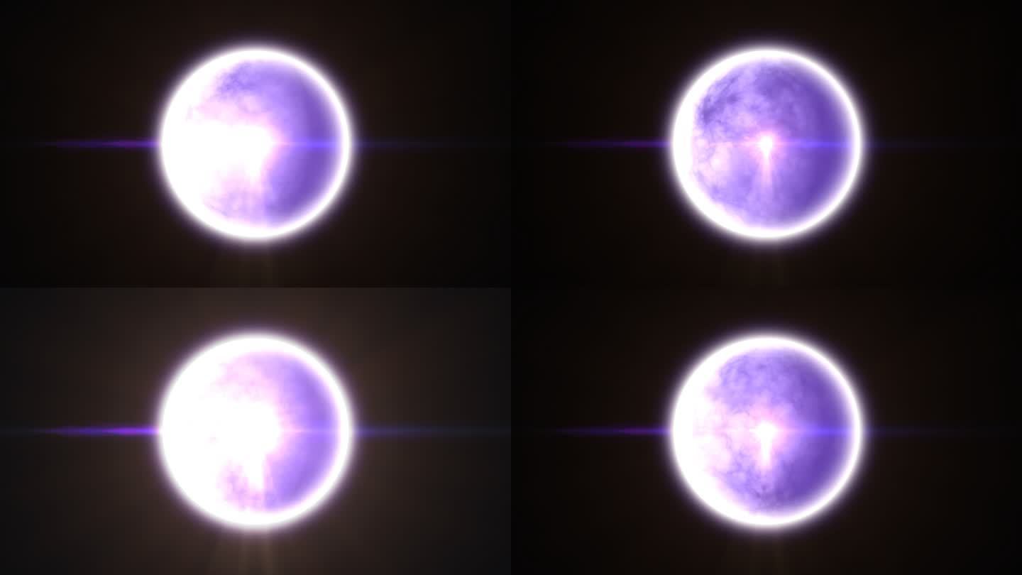 紫色发光能量球