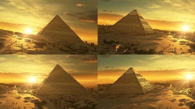 埃及金字塔狮身人面像三维镜头