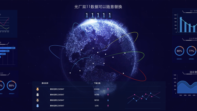 科技智慧数据大屏