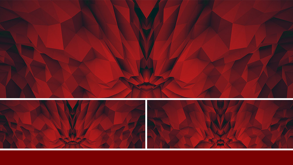 【宽屏时尚背景】3D几何大红对称新年春节