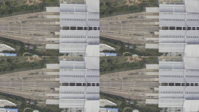 高铁站航拍城市宣传道路交通发展高架立交桥