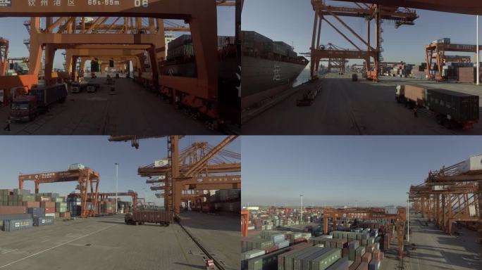 港口作业区 集装箱货车