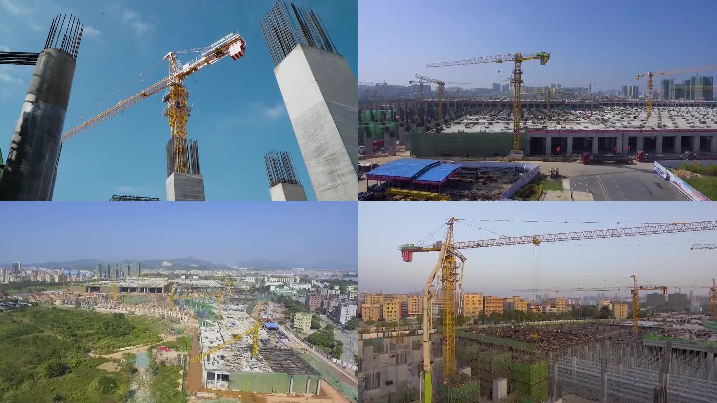 深圳 工地延时 塔吊 施工 建设