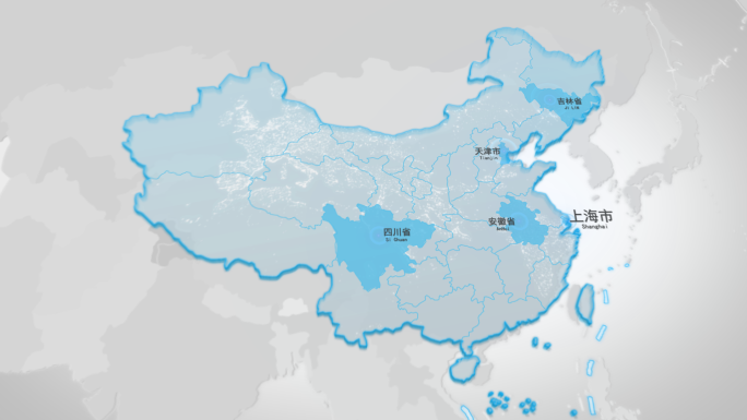 简洁干净  商务地图（颜色一键轻松改动）