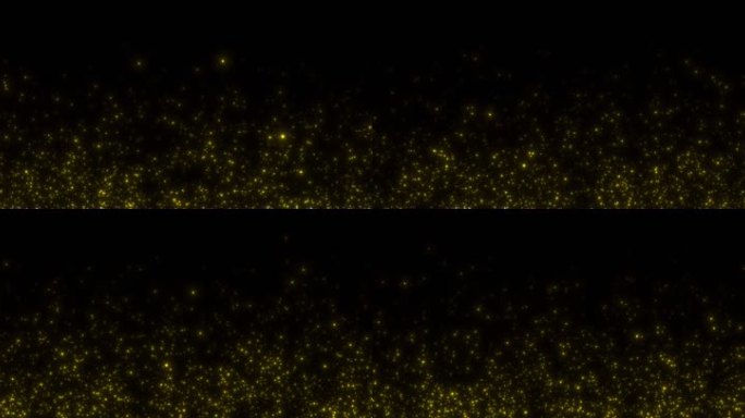 金色粒子闪烁上升（宽屏）