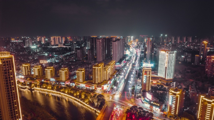 上饶信州区夜景延时/车流延时