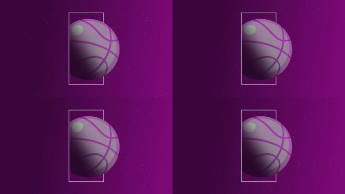 粉红篮球运动开场白背景股票视频动画-篮球动画