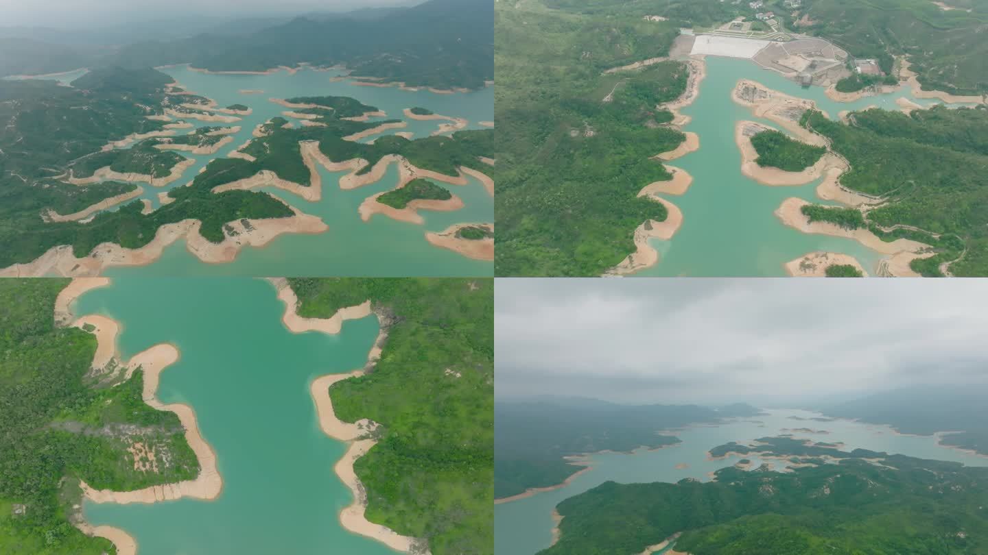 广东惠州白盆珠水库优质生态青山绿水航拍