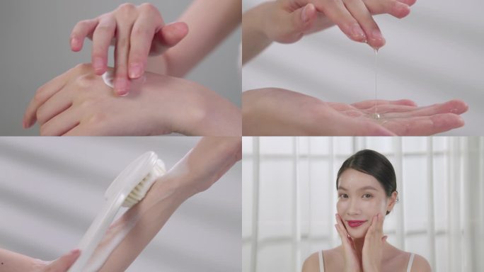 沐浴露护肤品广告素材4k