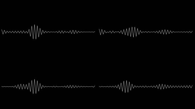 4K简单均衡器，黑底白色。运动图形和动画背景。