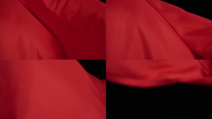 AE包装视频素材红绸红布飘过带透明通道